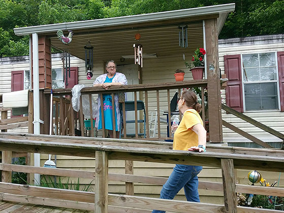 Becky Talking with Lena Mae